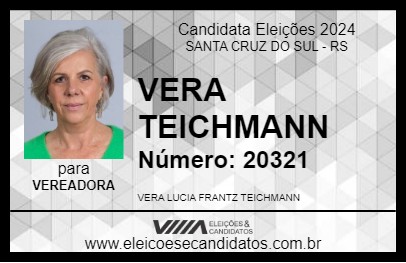 Candidato VERA TEICHMANN 2024 - SANTA CRUZ DO SUL - Eleições