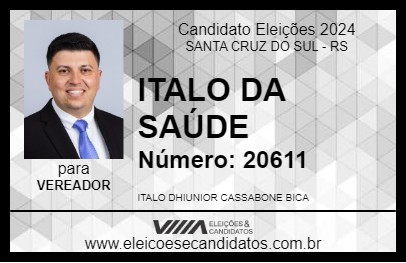 Candidato ITALO DA SAÚDE 2024 - SANTA CRUZ DO SUL - Eleições