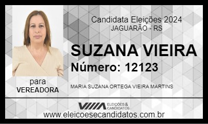 Candidato SUZANA VIEIRA 2024 - JAGUARÃO - Eleições