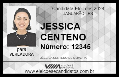 Candidato JESSICA CENTENO 2024 - JAGUARÃO - Eleições