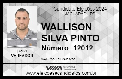 Candidato WALLISON SILVA PINTO 2024 - JAGUARÃO - Eleições