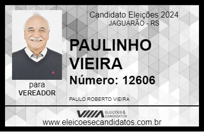 Candidato PAULINHO VIEIRA 2024 - JAGUARÃO - Eleições