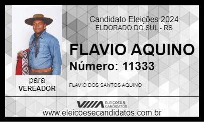 Candidato FLAVIO AQUINO 2024 - ELDORADO DO SUL - Eleições