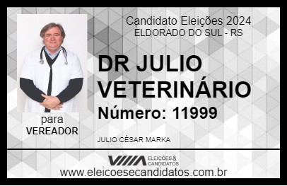 Candidato DR JULIO VETERINÁRIO 2024 - ELDORADO DO SUL - Eleições