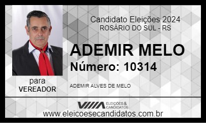 Candidato ADEMIR MELO 2024 - ROSÁRIO DO SUL - Eleições