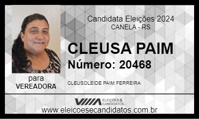 Candidato CLEUSA PAIM 2024 - CANELA - Eleições