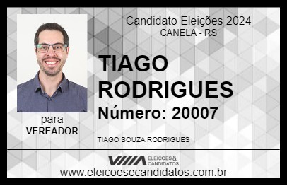 Candidato TIAGO RODRIGUES 2024 - CANELA - Eleições