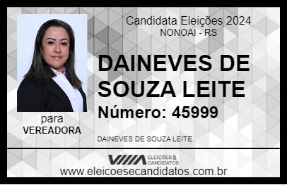 Candidato DAINEVES DE SOUZA LEITE 2024 - NONOAI - Eleições