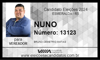 Candidato NUNO 2024 - ESMERALDA - Eleições