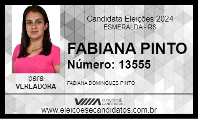 Candidato FABIANA PINTO 2024 - ESMERALDA - Eleições