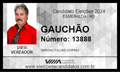 Candidato GAUCHÃO 2024 - ESMERALDA - Eleições