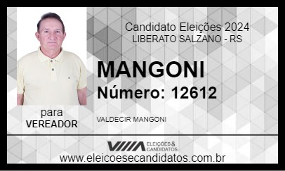 Candidato MANGONI 2024 - LIBERATO SALZANO - Eleições