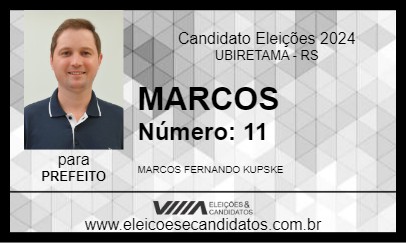 Candidato MARCOS 2024 - UBIRETAMA - Eleições