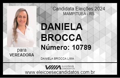 Candidato DANIELA BROCCA 2024 - MAMPITUBA - Eleições