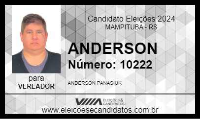 Candidato ANDERSON 2024 - MAMPITUBA - Eleições