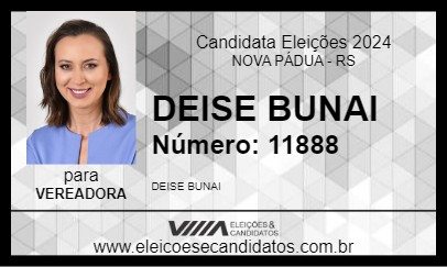 Candidato DEISE BUNAI 2024 - NOVA PÁDUA - Eleições