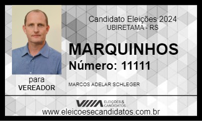 Candidato MARQUINHOS 2024 - UBIRETAMA - Eleições