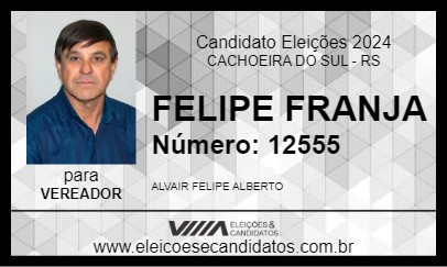 Candidato FELIPE FRANJA 2024 - CACHOEIRA DO SUL - Eleições