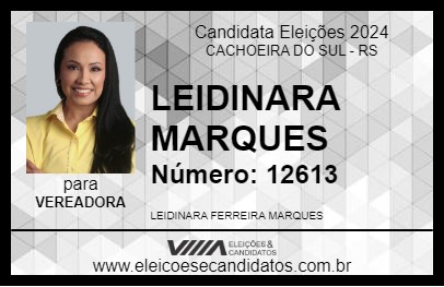 Candidato LEIDINARA MARQUES 2024 - CACHOEIRA DO SUL - Eleições