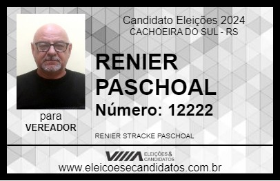 Candidato RENIER PASCHOAL 2024 - CACHOEIRA DO SUL - Eleições