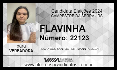 Candidato FLAVINHA 2024 - CAMPESTRE DA SERRA - Eleições