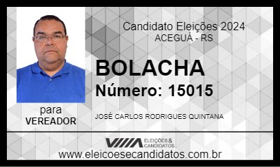 Candidato BOLACHA 2024 - ACEGUÁ - Eleições