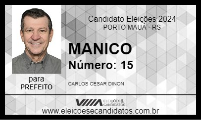 Candidato MANICO 2024 - PORTO MAUÁ - Eleições