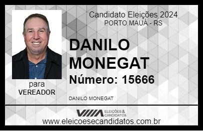 Candidato DANILO MONEGAT 2024 - PORTO MAUÁ - Eleições