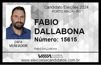 Candidato FABIO DALLABONA 2024 - PORTO MAUÁ - Eleições