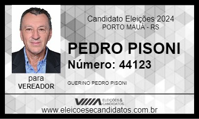 Candidato PEDRO PISONI 2024 - PORTO MAUÁ - Eleições