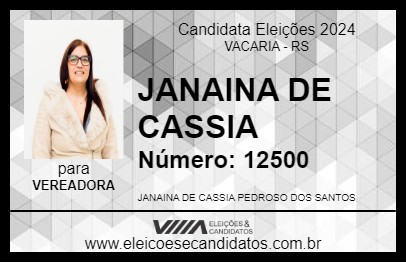 Candidato JANAINA DE CASSIA 2024 - VACARIA - Eleições