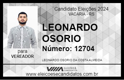 Candidato LEONARDO OSORIO 2024 - VACARIA - Eleições