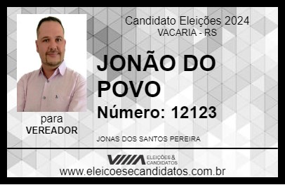 Candidato JONÃO DO POVO 2024 - VACARIA - Eleições