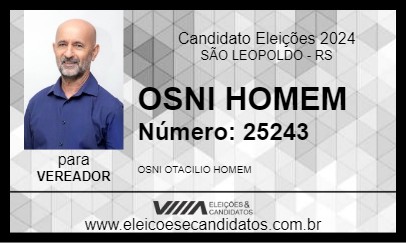 Candidato OSNI HOMEM 2024 - SÃO LEOPOLDO - Eleições