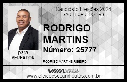 Candidato RODRIGO MARTINS 2024 - SÃO LEOPOLDO - Eleições