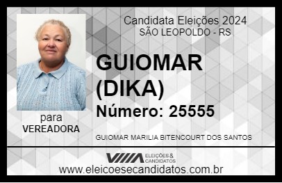 Candidato GUIOMAR (DIKA) 2024 - SÃO LEOPOLDO - Eleições