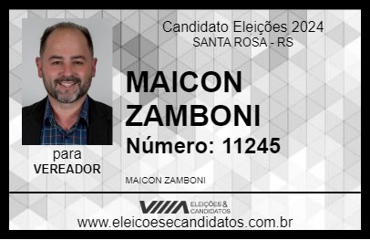 Candidato MAICON ZAMBONI 2024 - SANTA ROSA - Eleições