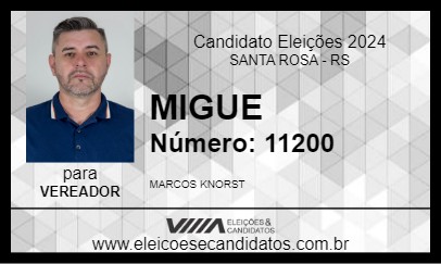 Candidato MIGUE 2024 - SANTA ROSA - Eleições