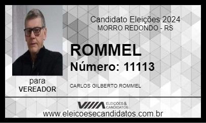 Candidato ROMMEL 2024 - MORRO REDONDO - Eleições