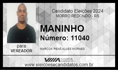 Candidato MANINHO 2024 - MORRO REDONDO - Eleições