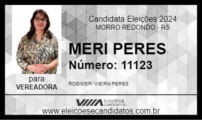 Candidato MERI PERES  2024 - MORRO REDONDO - Eleições