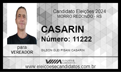 Candidato CASARIN 2024 - MORRO REDONDO - Eleições