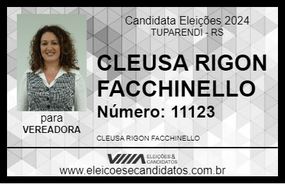 Candidato CLEUSA RIGON FACCHINELLO 2024 - TUPARENDI - Eleições