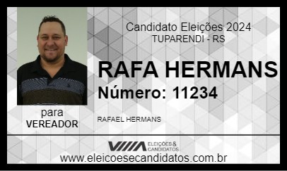 Candidato RAFA HERMANS  2024 - TUPARENDI - Eleições