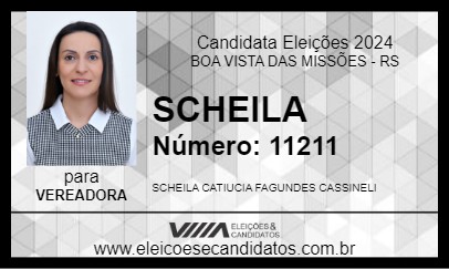 Candidato SCHEILA 2024 - BOA VISTA DAS MISSÕES - Eleições