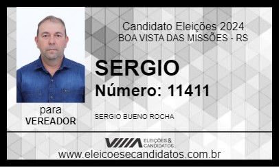 Candidato SERGIO 2024 - BOA VISTA DAS MISSÕES - Eleições