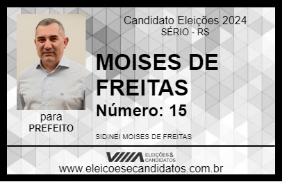 Candidato MOISES DE FREITAS 2024 - SÉRIO - Eleições