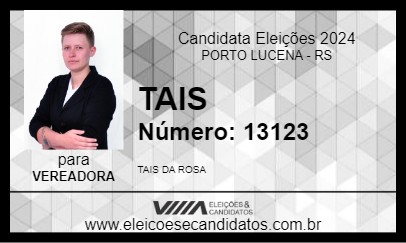 Candidato TAIS 2024 - PORTO LUCENA - Eleições