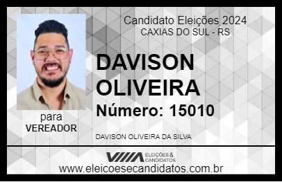 Candidato DAVISON OLIVEIRA 2024 - CAXIAS DO SUL - Eleições