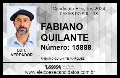 Candidato FABIANO QUILANTE 2024 - CAXIAS DO SUL - Eleições